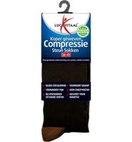 Lucovitaal Koper Geweven Compressie Steun Sokken Zwart 36-41 - thumbnail