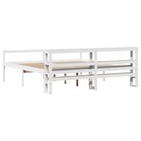 Seniorenbed met hoofdbord massief grenenhout wit 180x200 cm - thumbnail