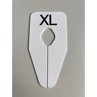 Maataanduider ovaal wit/zwart XXL