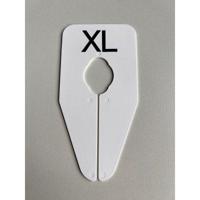 Maataanduider ovaal wit/zwart XXL - thumbnail