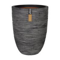 Capi Vaas Laag Rib Ø34cm Antraciet - thumbnail