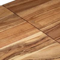 Wandtafel roestvrij staal en massief acaciahout zilverkleurig - thumbnail