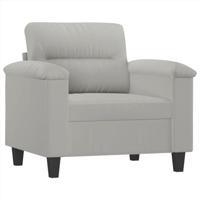 Fauteuil 60 cm microvezelstof lichtgrijs - thumbnail