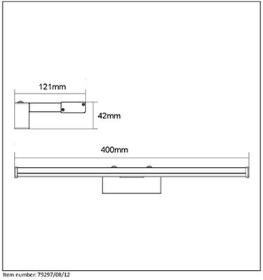 Lucide ONNO - Spiegellamp Badkamer - LED - 1x8W 3000K - IP44 - Mat chroom Lucide ONNO - Spiegellamp Badkamer - LED - 1x8W 3000K - IP44 - Mat chroom