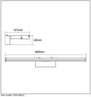 Lucide ONNO - Spiegellamp Badkamer - LED - 1x8W 3000K - IP44 - Mat chroom - thumbnail
