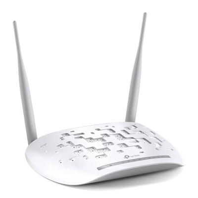 TP-Link TD-W9970 WiFi VDSL/ADSL-router (300 Mbit/s (2,4 GHz), USB-poorten voor FTP- en mediaservers, inclusief VDSL-splitter, bijlage A, geschikt voor Oostenrijk/Zwitserland), 220 V