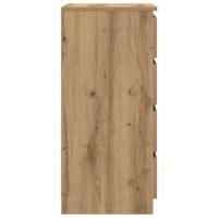 Dressoir 37,5x35x76 cm bewerkt hout artisanaal eikenkleurig - thumbnail