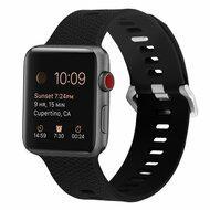 Siliconen bandje met motief - Zwart - Geschikt voor Apple Watch 38mm / 40mm / 41mm / 42mm - thumbnail