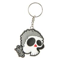 LG Imports sleutelhanger piraat jongens 5,5 cm wit/grijs - thumbnail