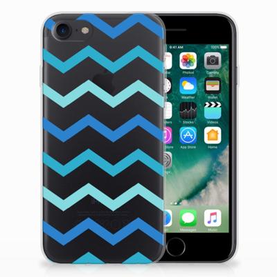 iPhone SE 2022 | SE 2020 | 8 | 7 | TPU bumper | Zigzag Blauw