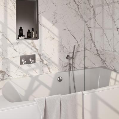 BRAUER Brushed Carving thermostatische inbouw badkraan SET 03