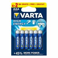 Varta 4903121436 Longlife Power (High Energy) alkaline batterij, mini-stijl AAA LR03, verpakking van 4 + 2 batterijen - ontwerp kan variëren, voordeelverpakking, reclameartikelen - thumbnail