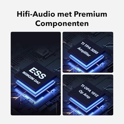 WiiM Vibelink Amp | 100W eindversterker met premium ESS 9039Q2M DAC en TI TPA3255 | Compatibel met WiiM Mini, Pro, Pro Plus en Ultra | RCA-, coaxiale en optische ingangen | Zilver