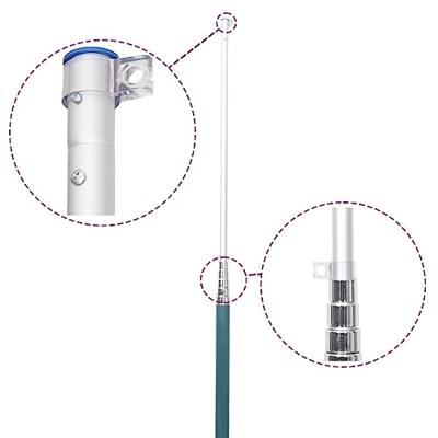 VidaXL Vlaggenmast telescopisch 5,55 m aluminium zilverkleurig