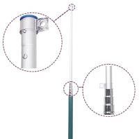 VidaXL Vlaggenmast telescopisch 5,55 m aluminium zilverkleurig - thumbnail