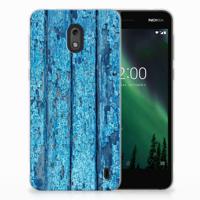 Nokia 2 | Bumper Hoesje | Wood Blue - thumbnail