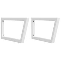 Badkamer wandschap staal en massief beukenhout - thumbnail