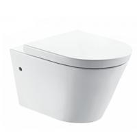 Xellanz Flow wandcloset rimless met nano coating met Flow toiletzitting softclose en quick release glans wit 32.3458 - thumbnail