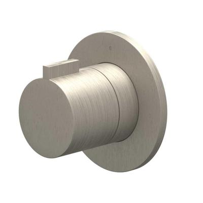 Afbouwdeel IVY Pact Inbouw Stopkraan Symmetry Met Rond Rozet Geborsteld Nickel PVD IVY