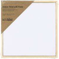 Creativ Company Canvas paneel met lijst, afm 15,8x15,8 cm, 280 gr, wit, 1 stuk - thumbnail