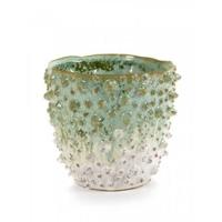 Serax Bloempot Crème-Groen D 11.5 cm H 11.5 cm - thumbnail