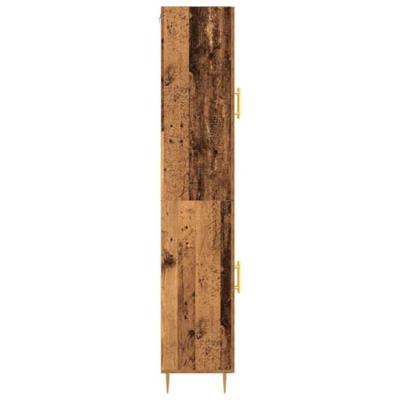 Hoge kast 2 pcs Oudhout 69,5 x 34 x 180 cm Bewerkt hout