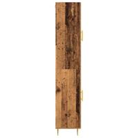 Hoge kast 2 pcs Oudhout 69,5 x 34 x 180 cm Bewerkt hout - thumbnail