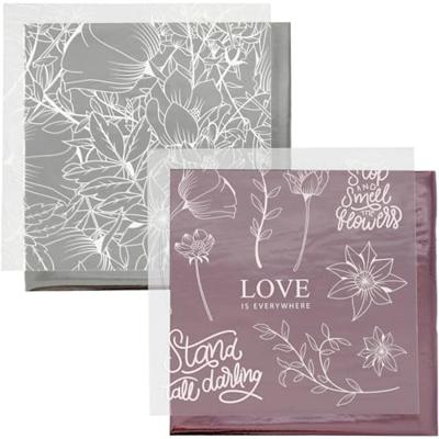 Vivi Gade Deco folie en transfer vel, bloemen, vel 15x15 cm, roze, zilver, 4 vel/ 1 doos Vivi Gade Deco folie en transfer vel, bloemen, vel 15x15 cm, roze, zilver, 4 vel/ 1 doos