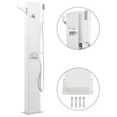 Tuindouchekraan 110 cm roestvrij staal