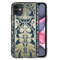 iPhone 11 Bloemen Hoesje Beige Flowers - thumbnail