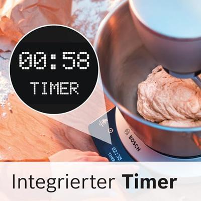 Bosch Küchenmaschine Serie 8 OptiMUM, 1600 Watt, silber Foodprocessor RVS