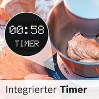 Bosch Küchenmaschine Serie 8 OptiMUM, 1600 Watt, silber Foodprocessor RVS - thumbnail