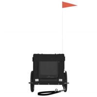 Hondenfietstrailer oxford stof en ijzer zwart - thumbnail