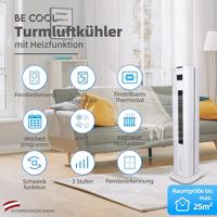 Be Cool Luchtkoeler 50 W LED-display, Met afstandsbediening - thumbnail