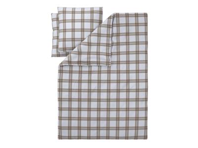 LIVARNO Dekbedovertrek 240 x 220 cm (Ruiten/beige)