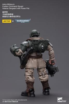 Warhammer 40k Action Figure 1/18 Astra Militarum Cadian Command Squad Veteran Sergeant with Power Fist 12 cm - thumbnail