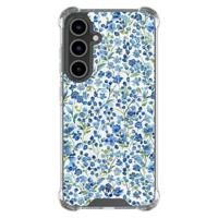 Samsung Galaxy S24 FE shockproof hoesje - Vintage blue floral - thumbnail