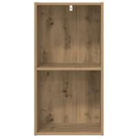 Boekenkast 40x30x77 cm bewerkt hout artisanaal eikenkleurig - thumbnail
