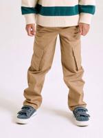 Rechte cargobroek voor jongens MorphologiK middelgrote heupomtrek zandbeige - thumbnail