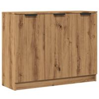 Dressoir 90,5x30x70 cm bewerkt hout artisanaal eikenkleur - thumbnail