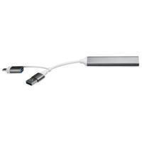 Xccess USB-C Multi-Hub to 4 USB Grey - thumbnail
