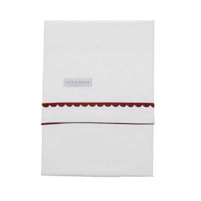 Little Dutch laken Pure Rust rounded geborduurd-70x100 cm Little Dutch laken Pure Rust rounded geborduurd-70x100 cm