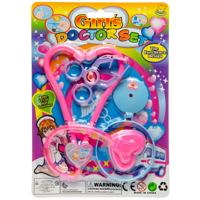 LG Imports dokterset meisjes 15 x 21 cm roze/blauw/paars 3 delig - thumbnail