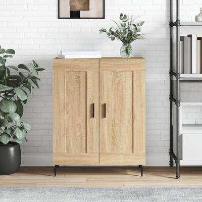 Dressoir 69,5x34x90 cm bewerkt hout sonoma eikenkleurig