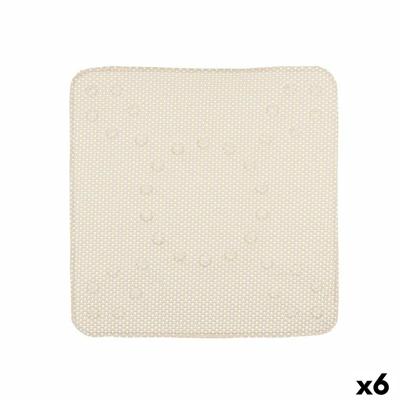 Antislipmat voor in de douche Berilo Beige PVC 53 x 52,5 x 1 cm (6 Stuks)
