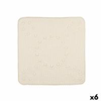 Antislipmat voor in de douche Beige PVC 53 x 52,5 x 1 cm (6 Stuks) - thumbnail