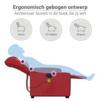 Sta-op-massagestoel verstelbaar kunstleer rood - thumbnail