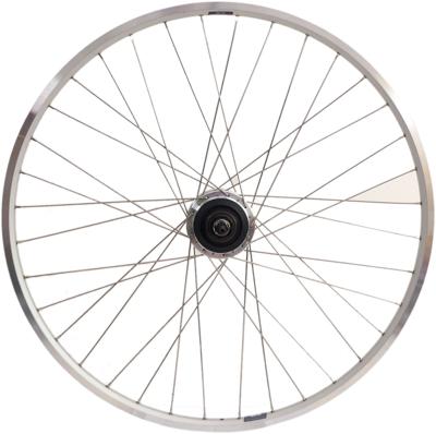 Achterwiel 28" Nexus 7 rollerbrake naaf met zilveren velg en RVS spaken