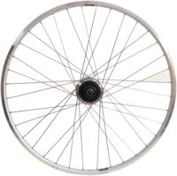 Achterwiel 28" Nexus 7 rollerbrake naaf met zilveren velg en RVS spaken - thumbnail