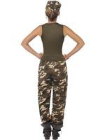 Khaki Camo Leger kostuum vrouw - thumbnail